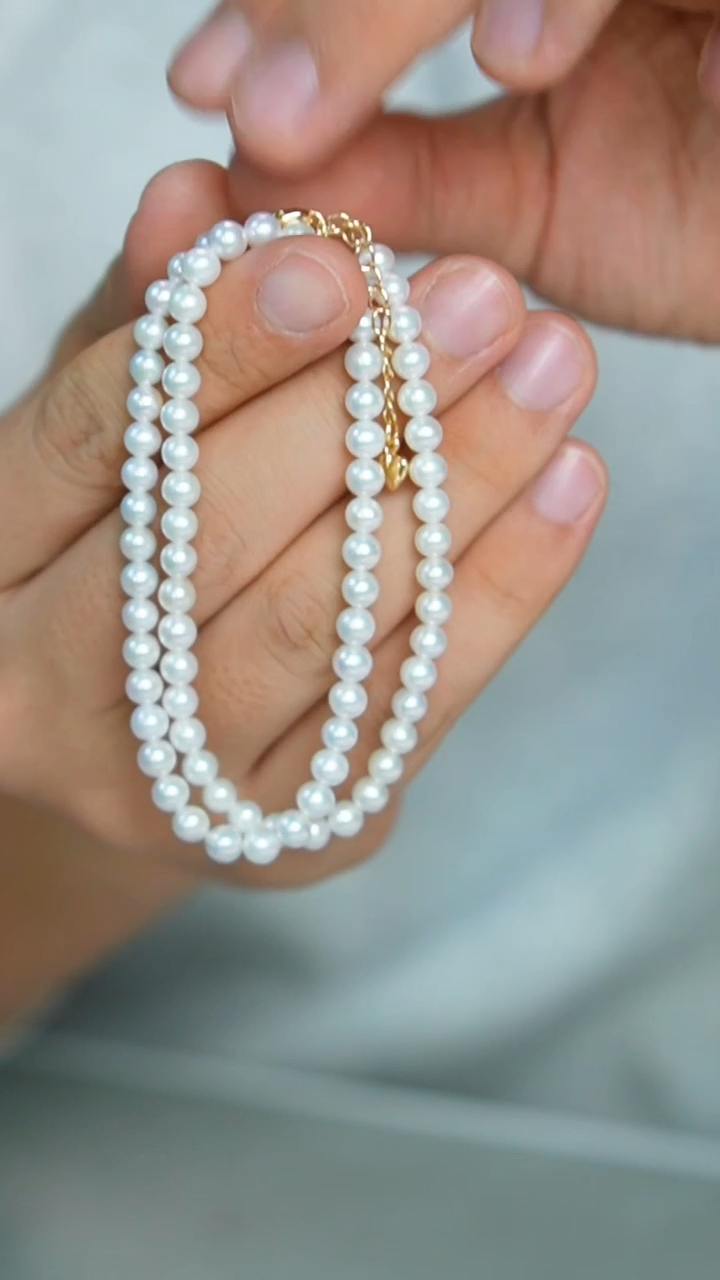 【闪购商品】淡水珍珠颈饰未镶嵌6mm珠串/GG/1