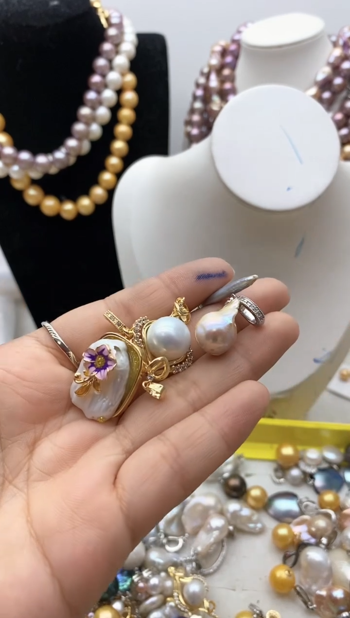 【闪购商品】淡水珍珠颈饰钛钢121