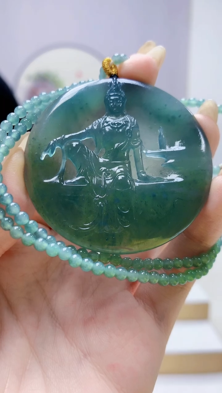 未镶嵌定制翡翠3099jw-毛货挂件赠珠链87