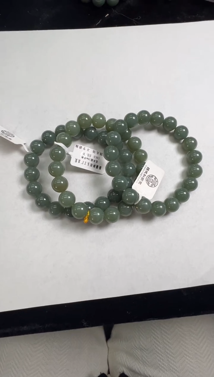 未镶嵌手串和田玉且末蓝卡10手串多样性发货