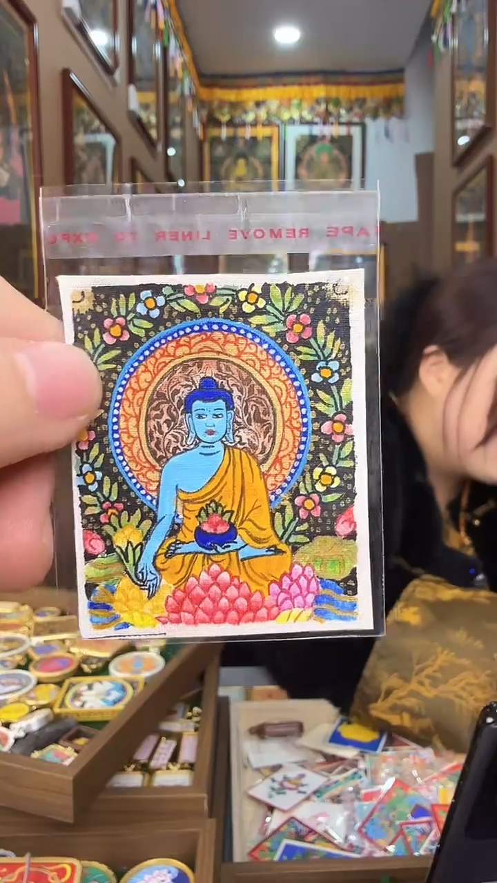 吊坠药师-纯手绘唐卡