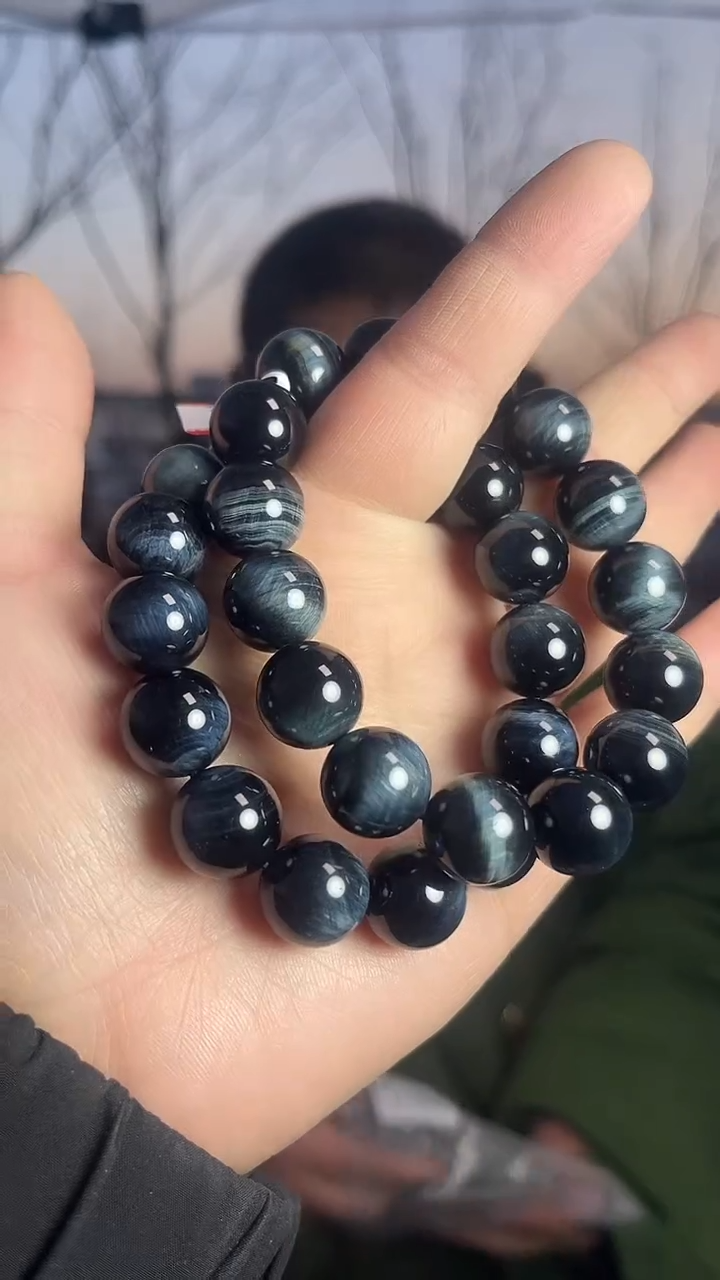 【闪购商品】木变石（虎睛石）手链未镶嵌天然手串多样性发一14mm