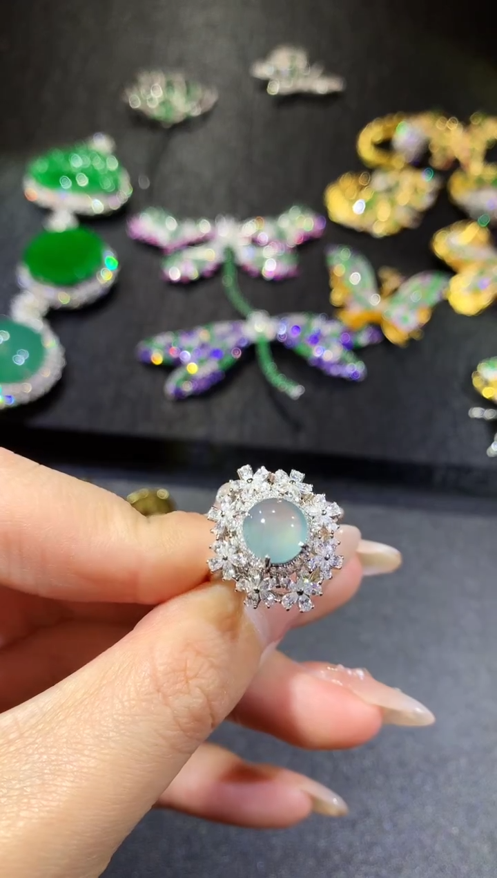 【闪购商品】翡翠戒指银S925镶嵌190-戒指