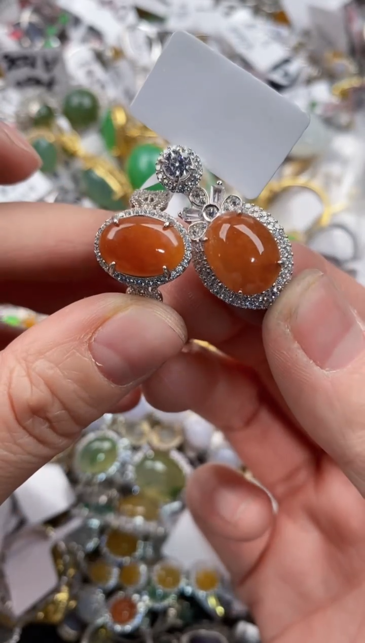 银S925镶嵌戒指翡翠11-11 -11  7