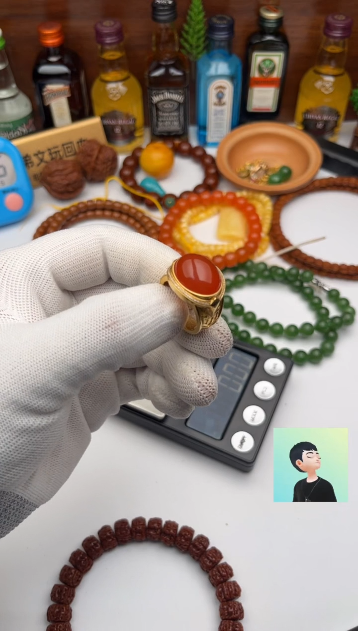 【闪购商品】南红玛瑙南红戒指合金南红戒指