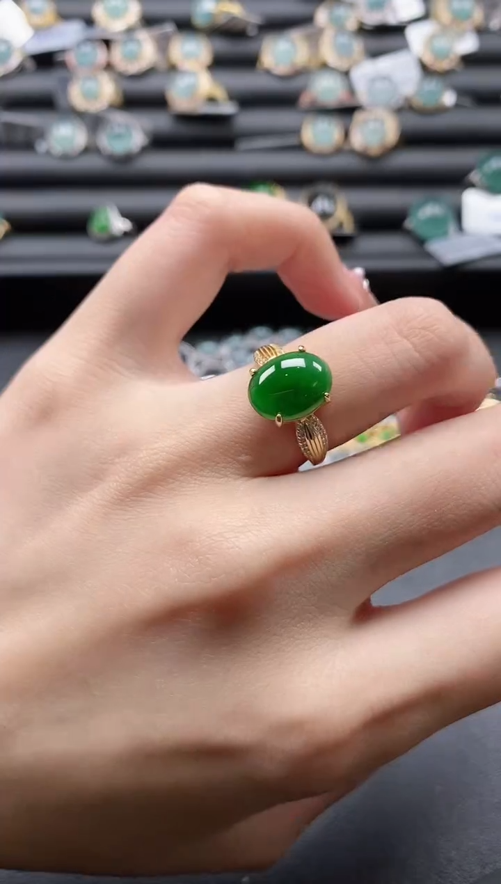 【闪购商品】翡翠戒指银S925镶嵌51511