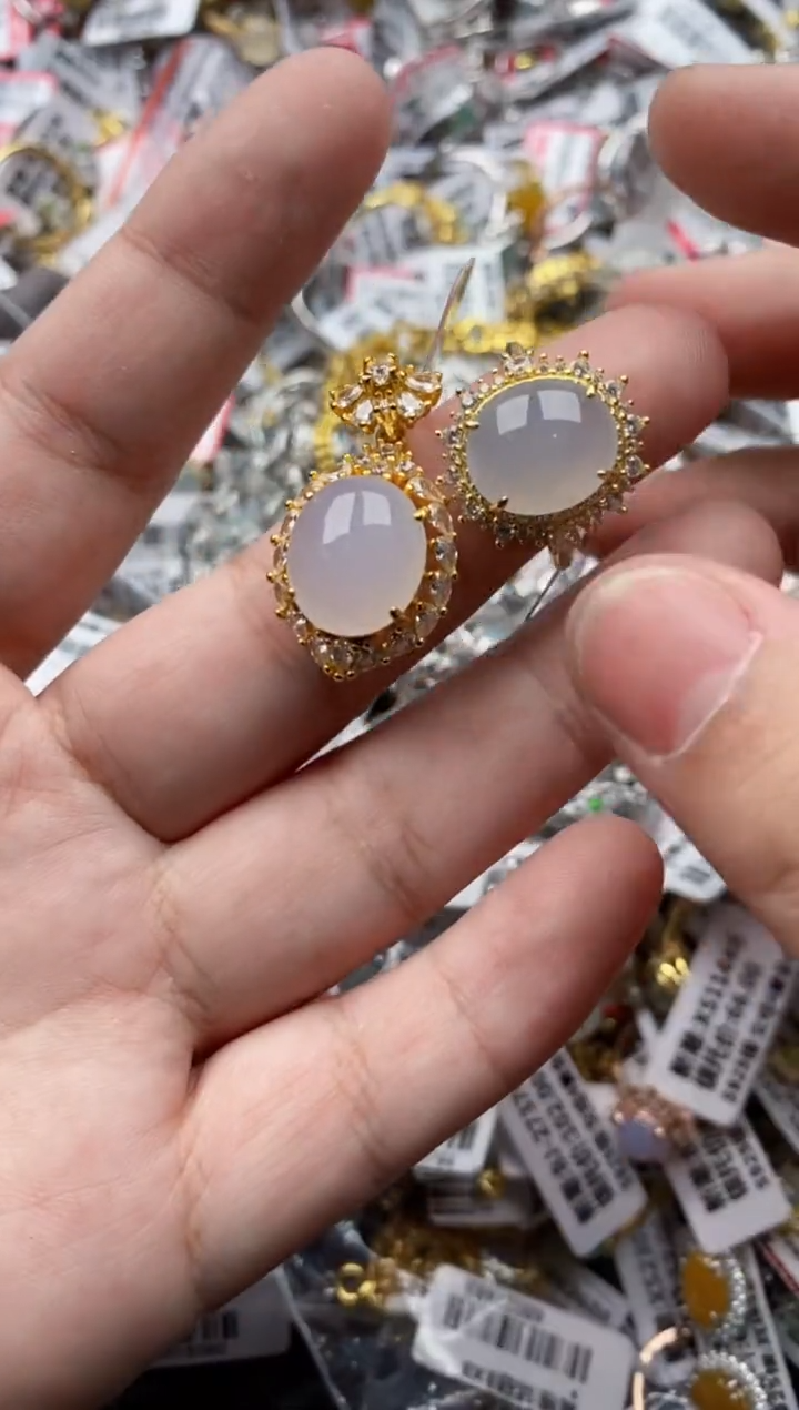 【闪购商品】翡翠戒指银S925镶嵌6666---3