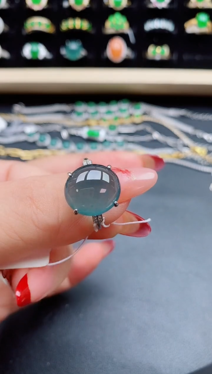 【闪购商品】翡翠戒指银S925镶嵌321321