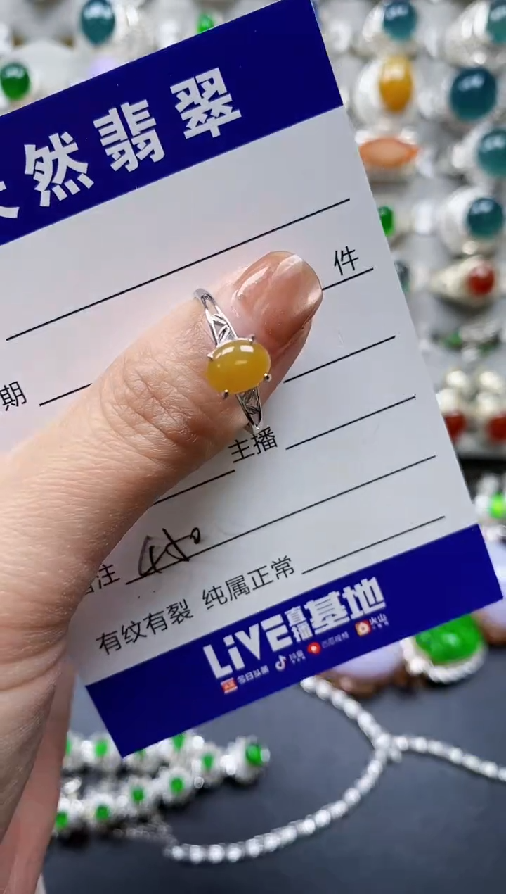 【闪购商品】翡翠戒指银S925镶嵌0450