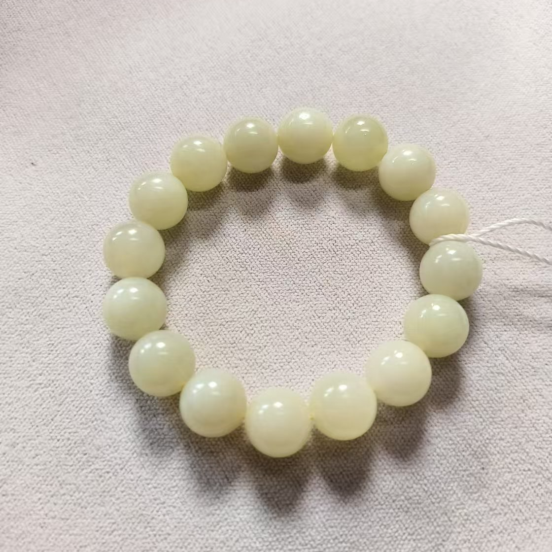 【有儒精选】黄玉圆珠手串