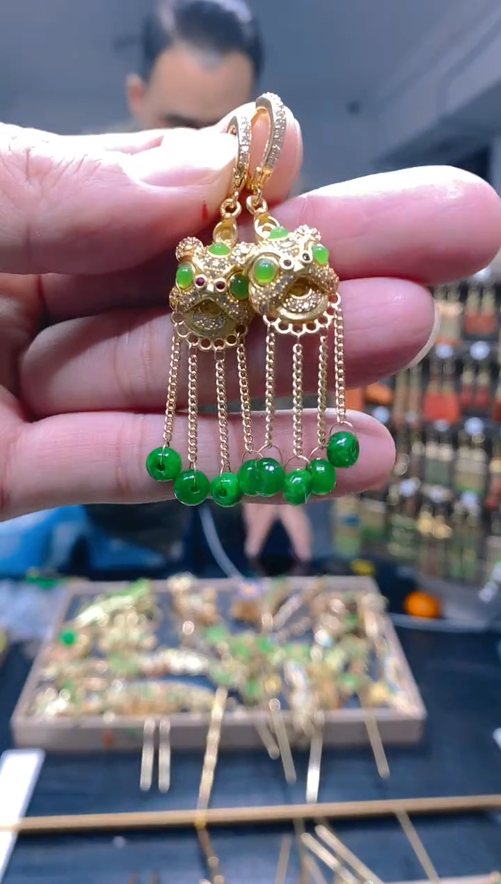 【闪购商品】翡翠耳饰合金117翡翠耳包