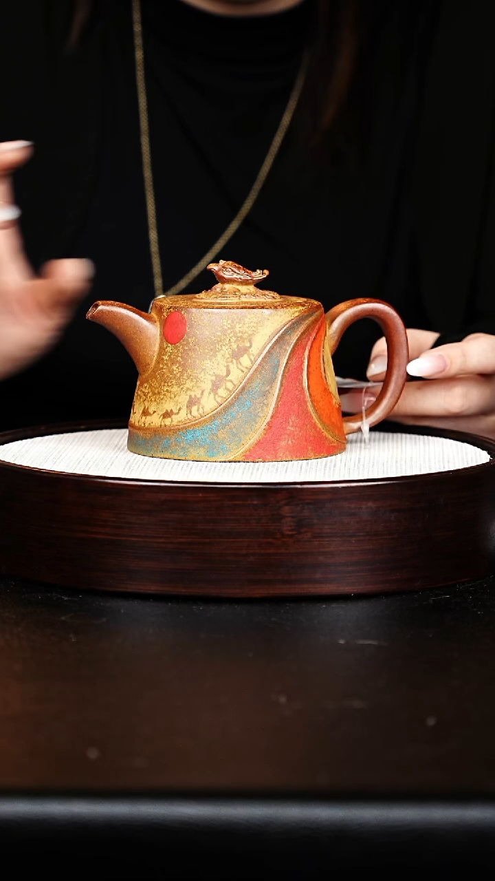 茶壶紫砂汉铎 黄金段泥