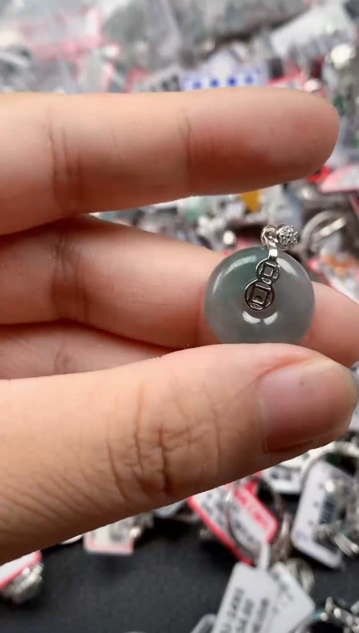 银S925镶嵌戒指翡翠天然A货缅甸翡翠