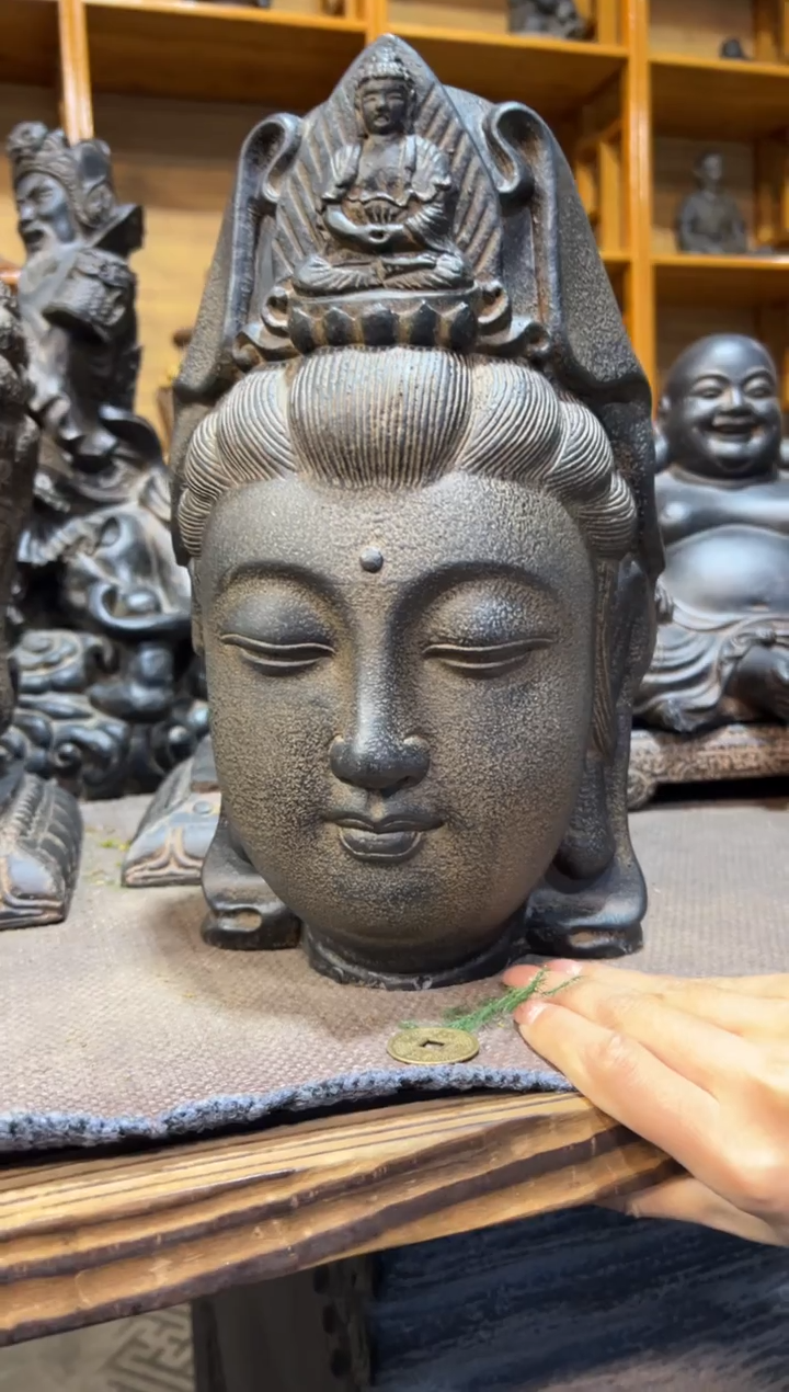 陶土【火山泥】观音佛首