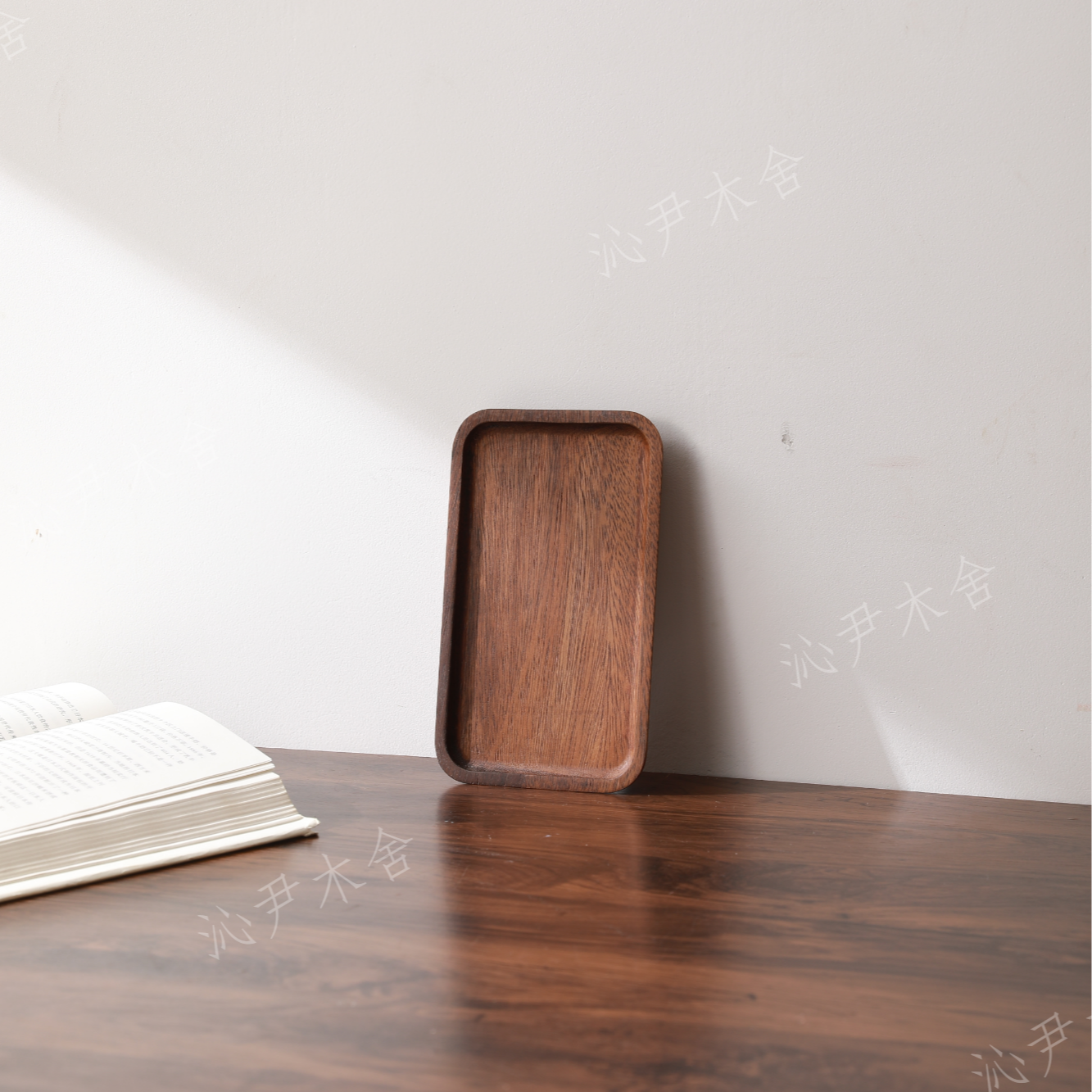 整木小号托盘果盘实木瓜子盘早餐盘糕点盘20*12*2