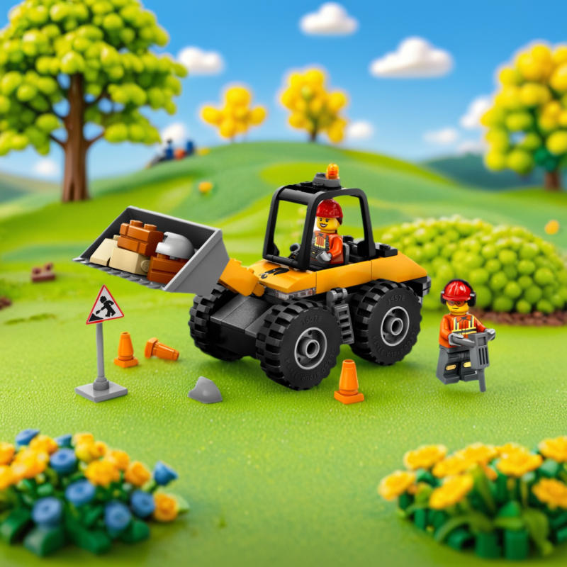 LEGO/乐高积木60450黄色轮式装载机1盒礼物优选