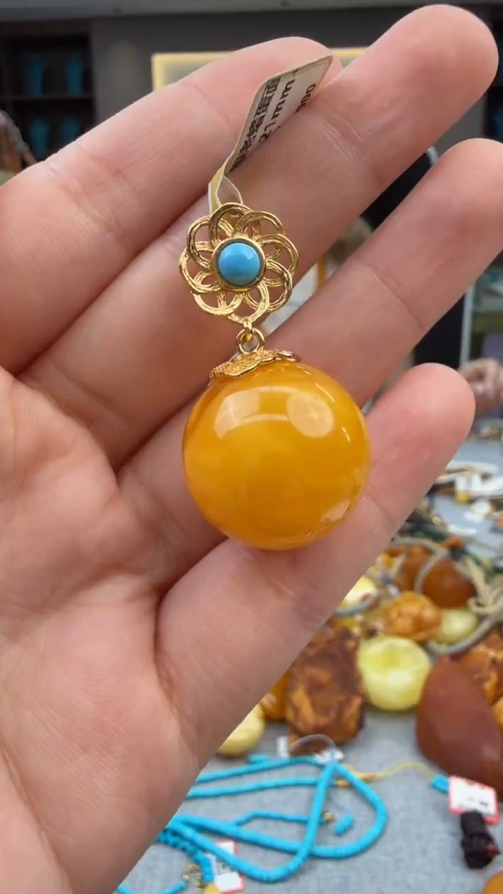 未镶嵌颈饰琥珀87秒拍号 假一罚三