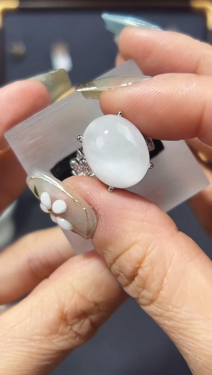 【闪购商品】水晶戒指银S925镶嵌发一（21）