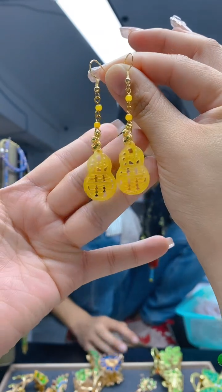 【闪购商品】翡翠耳饰合金510翡翠耳钩