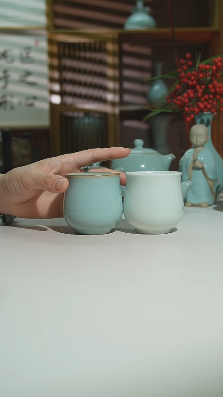 天青玉清美人杯一级