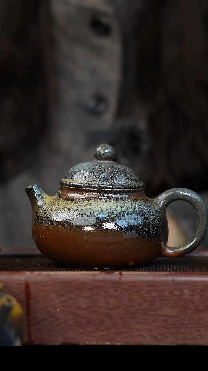 茶壶紫砂柴烧紫砂 容天350cc