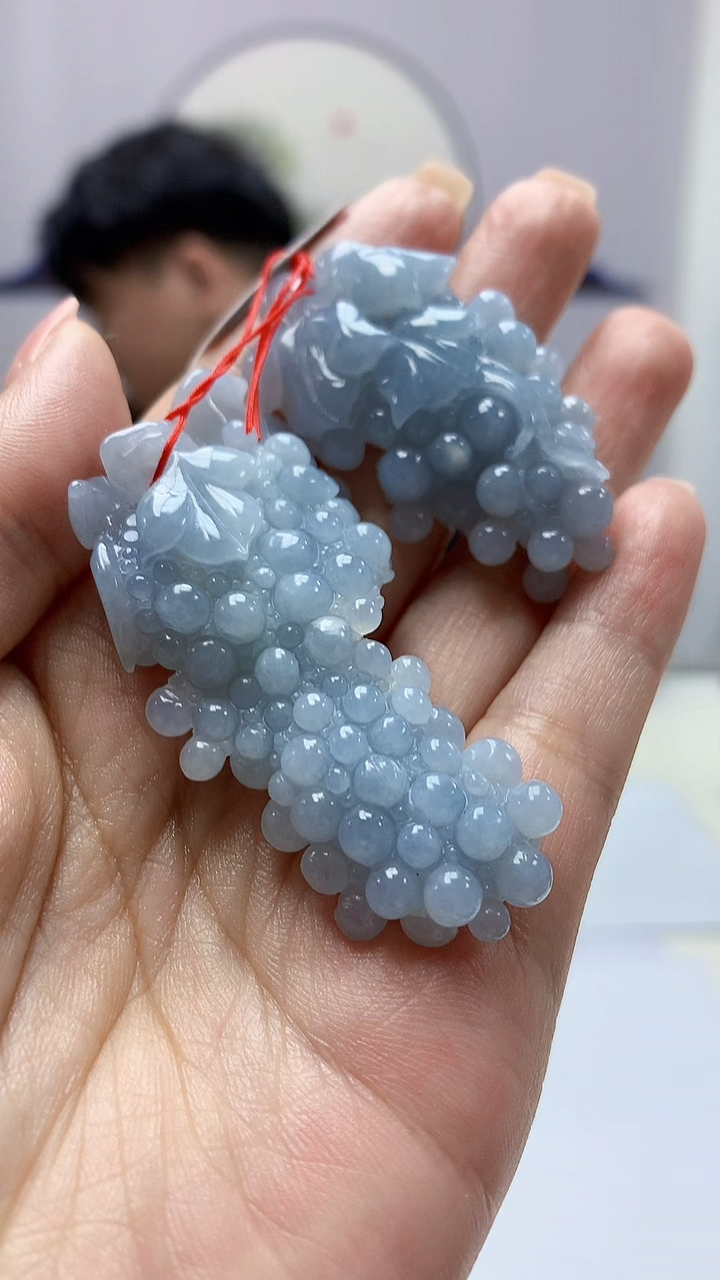 【闪购商品】定制翡翠未镶嵌5060ms-毛货41葡萄