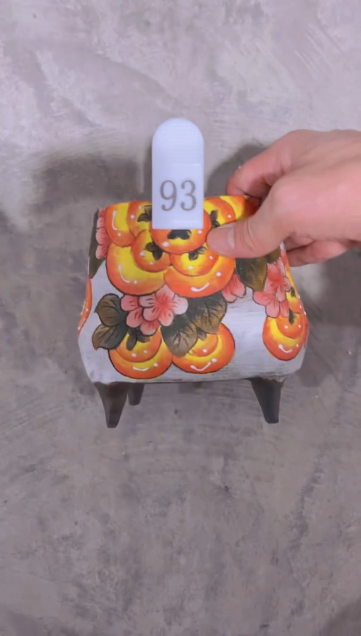 摆件抓****～93陶花岛花盆罐—手工痕迹默认，大小会有1-2公分误差