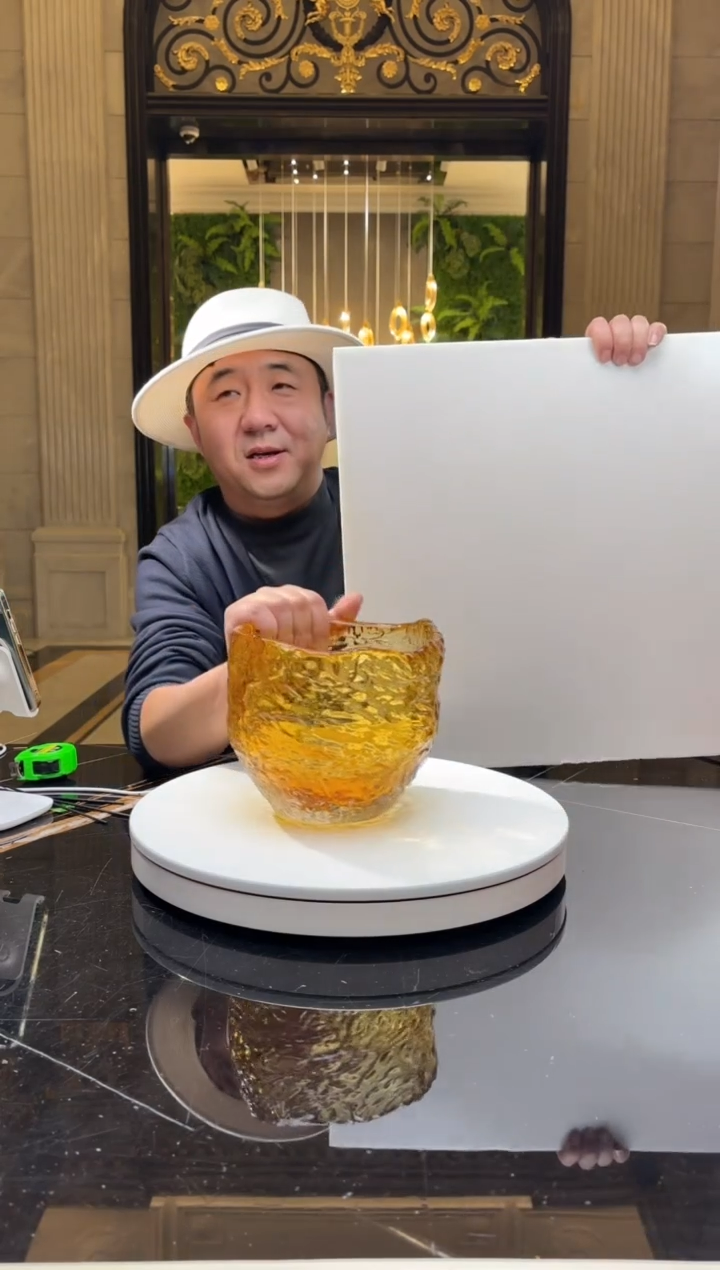 【闪购商品】摆件AJ02003琥珀色收纳果斗