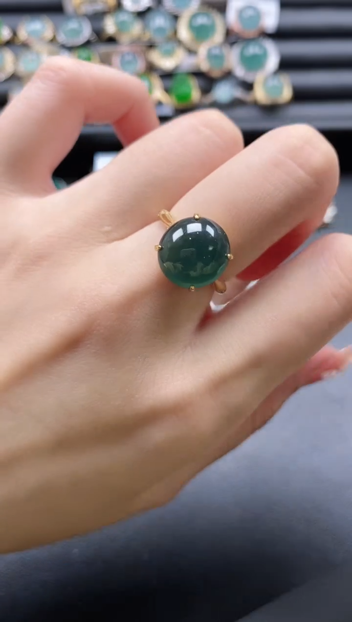 【闪购商品】翡翠戒指银S925镶嵌51151