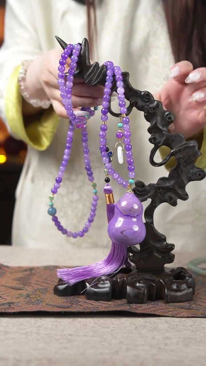 185玖澄葫芦斜跨手持手串开口脖挂葫芦