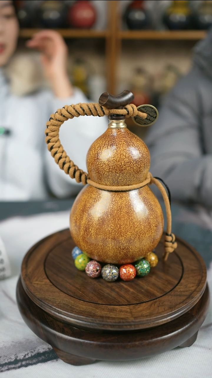 【闪购商品】061精品大漆酒葫芦送网兜漏斗