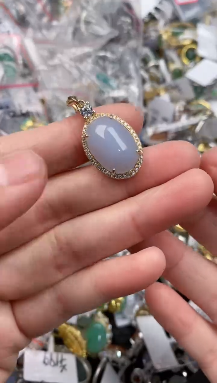 银S925镶嵌戒指翡翠777                9