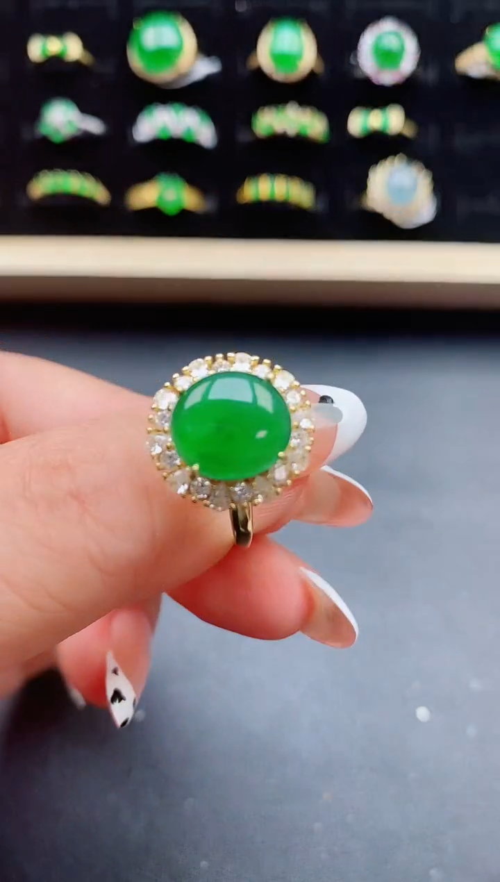 【闪购商品】翡翠戒指银S925镶嵌321321