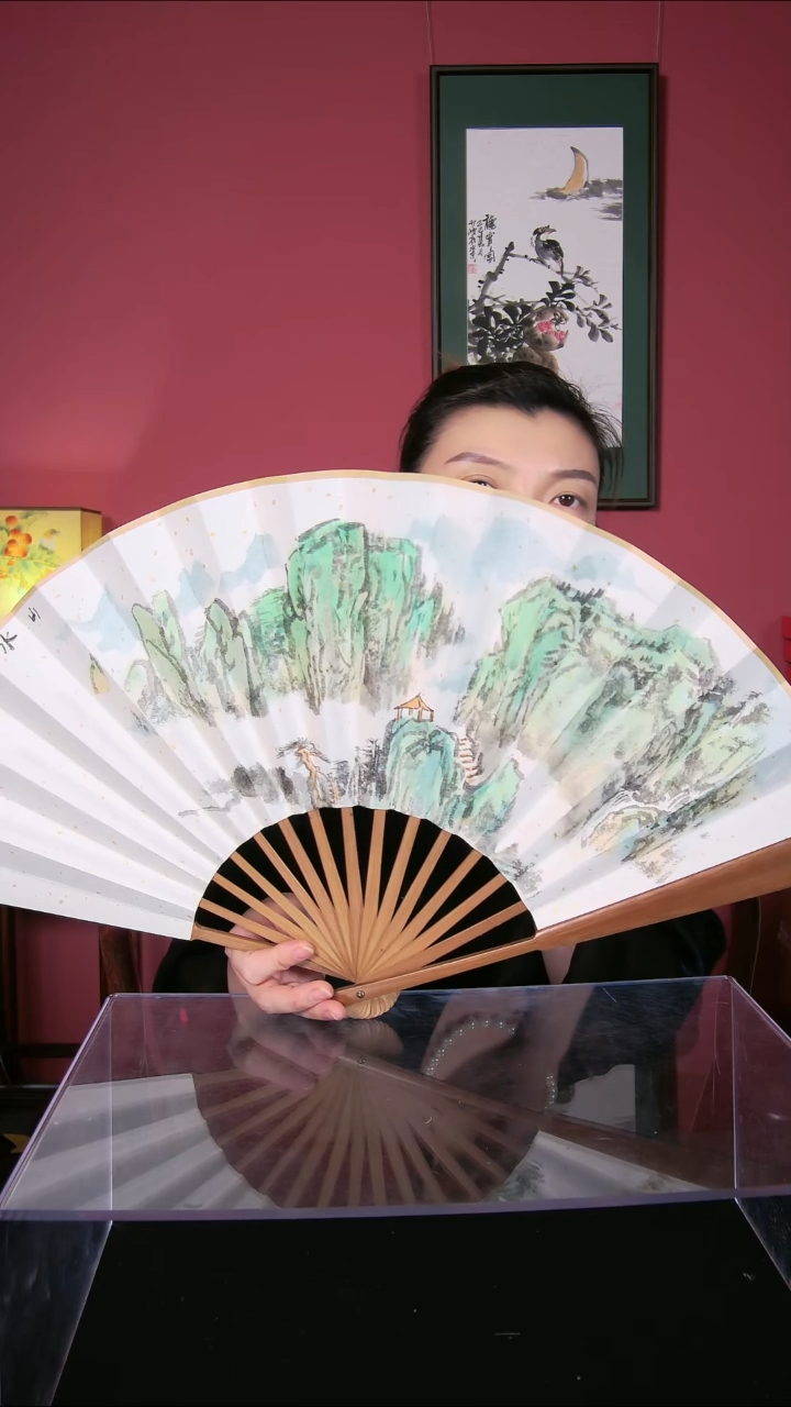 国画于健峰折扇作品