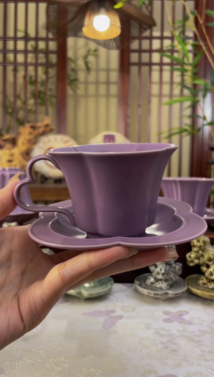 北溪堂-丁香紫海棠茶咖杯