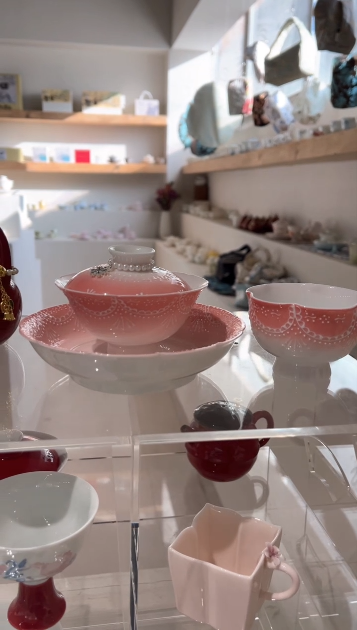 【闪购商品】珠帘 盖碗+壶承+茶杯+提溜