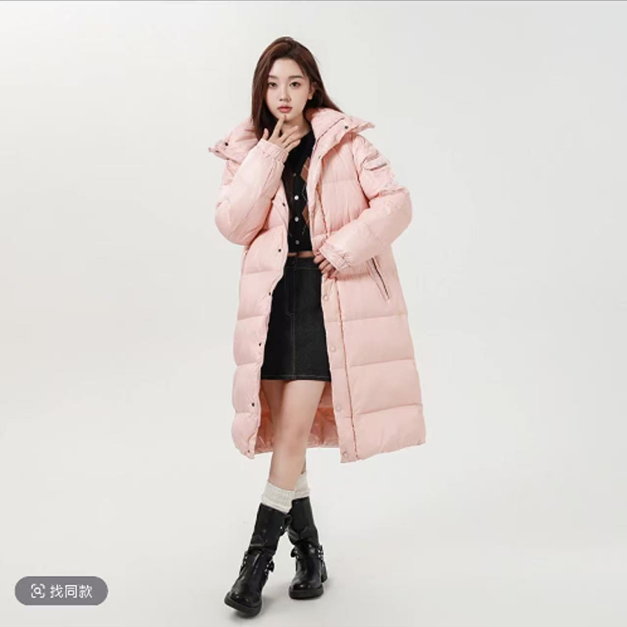 2510冬季新款经典情侣款欧货加长加厚休闲羽绒服~