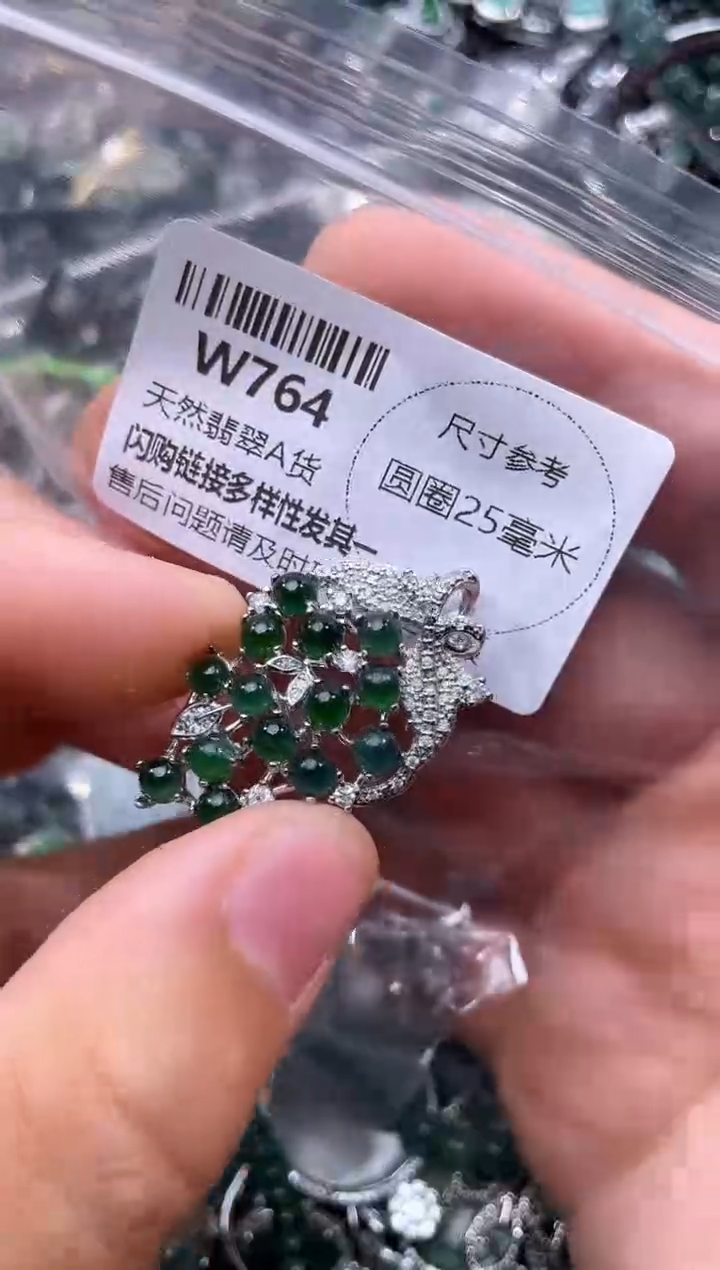 【闪购商品】翡翠颈饰未镶嵌W764吊坠