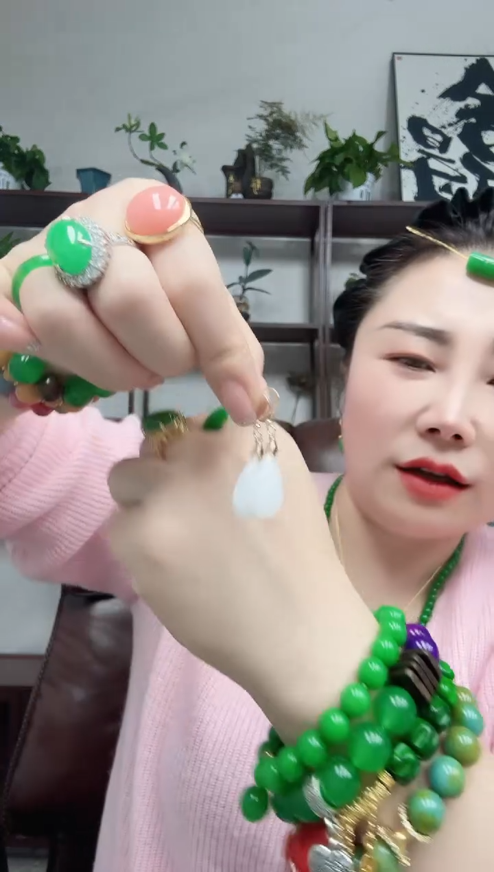 无非金属279编号水滴耳坠（白）