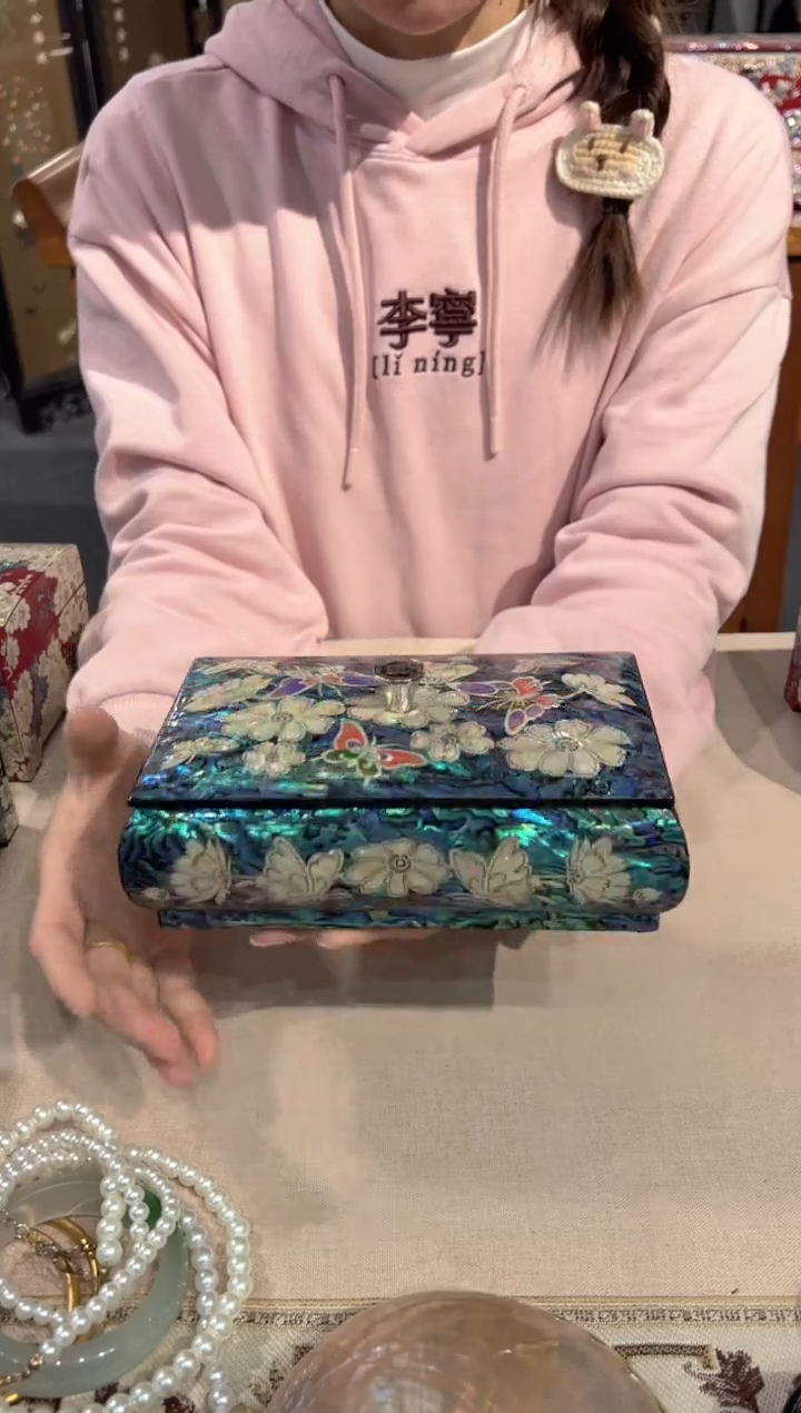 【闪购商品】黑金鲍弘贝雅螺钿漆器文化馆