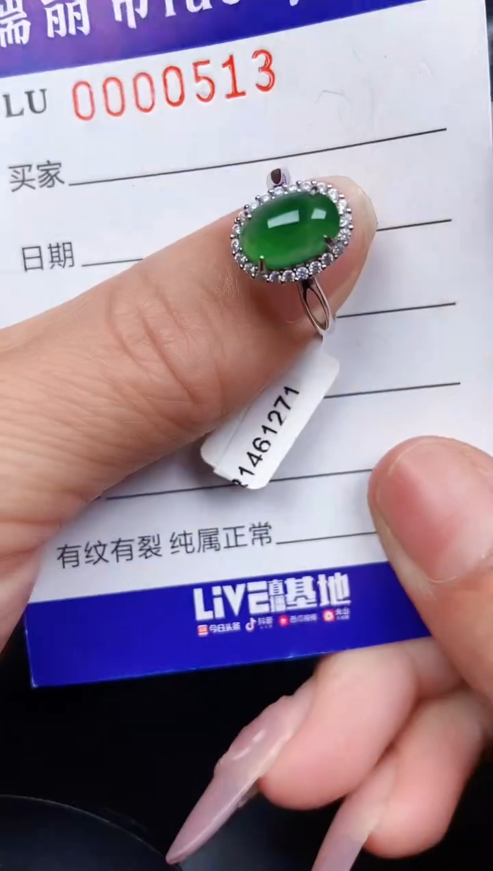 翡翠银S925镶嵌颈饰0513