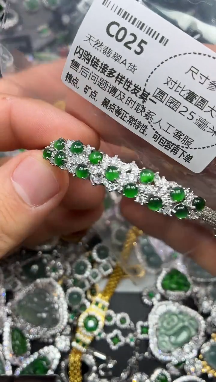 颈饰未镶嵌翡翠C025手镯