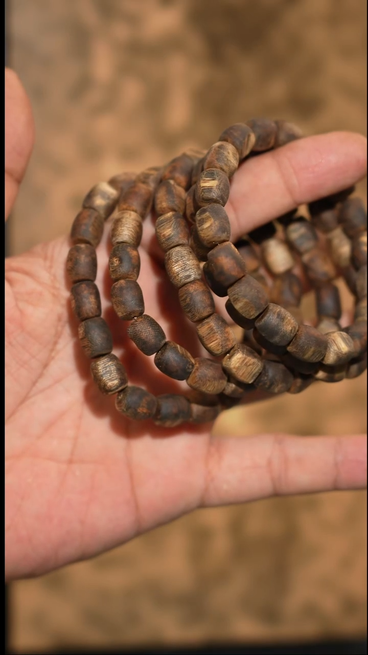 沉香手串海南绿奇楠9mm瘤疤单圈7克 多样性发一