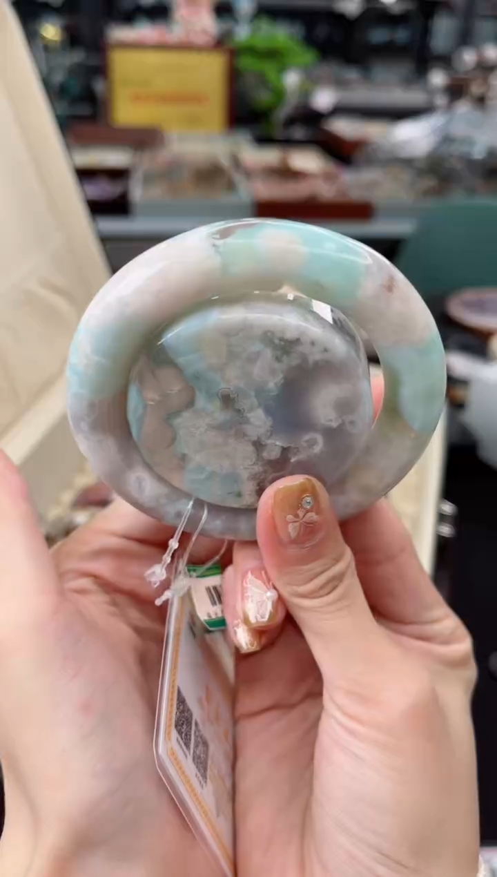 【闪购商品】石英质玉手镯未镶嵌54圈口（赠品镯心）S9037