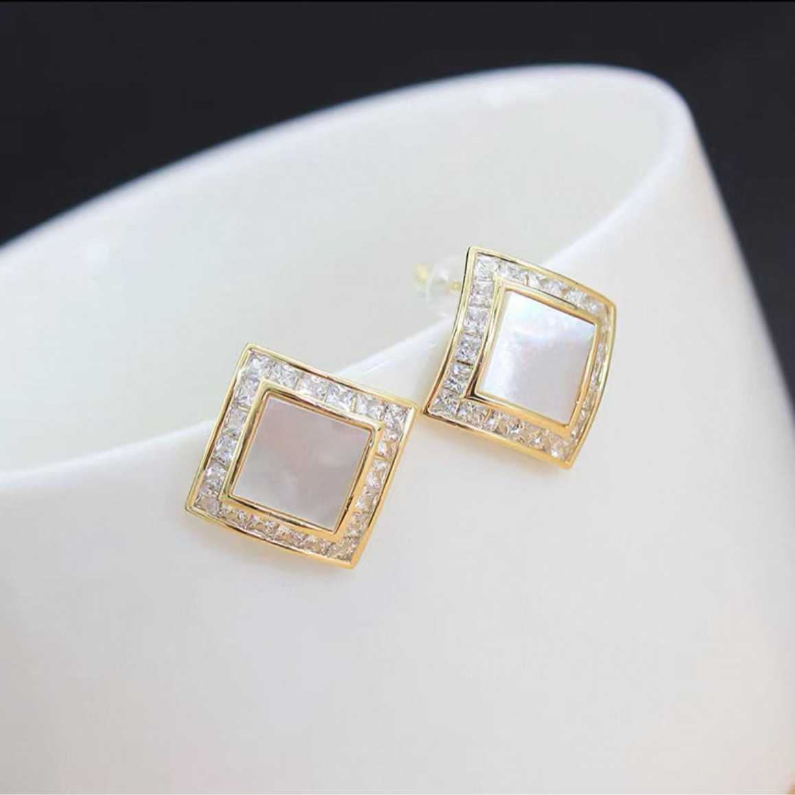 纯铜贝壳耳饰 琳391时尚轻奢