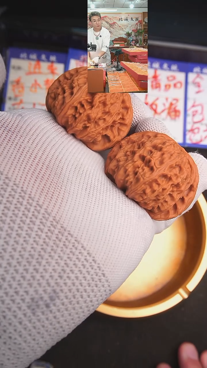 文玩核桃把件40号44白狮子 已打底（批量）