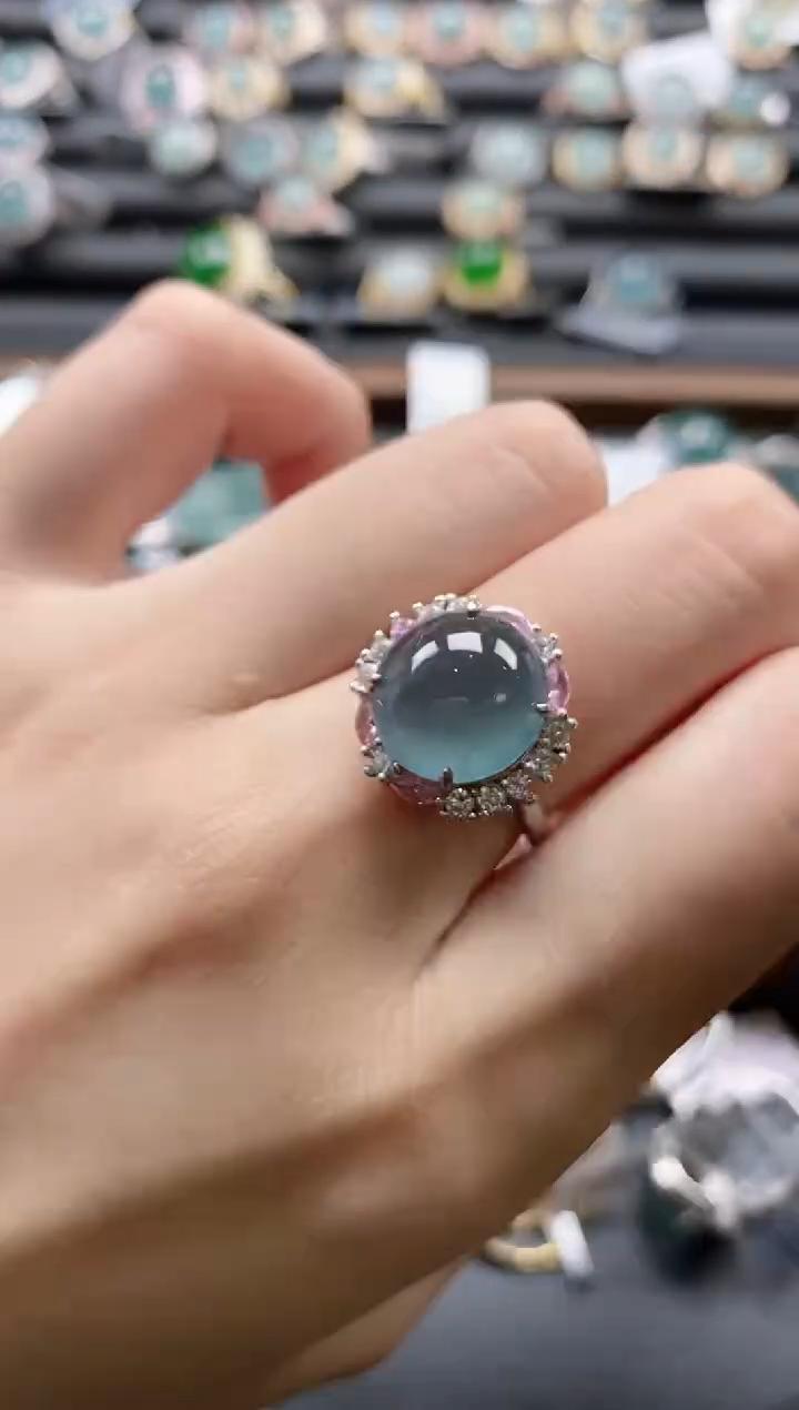 【闪购商品】翡翠戒指银S925镶嵌51151