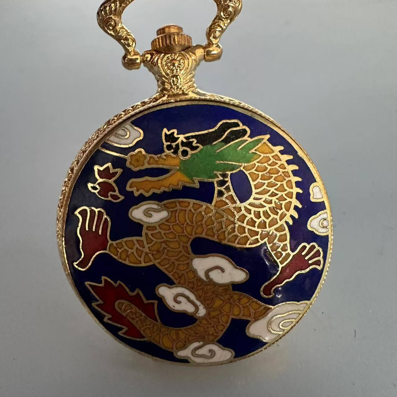 蓝色珐琅彩鎏金工艺怀表 以直播间展示为准