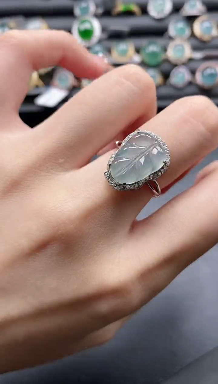 【闪购商品】翡翠戒指银S925镶嵌1111