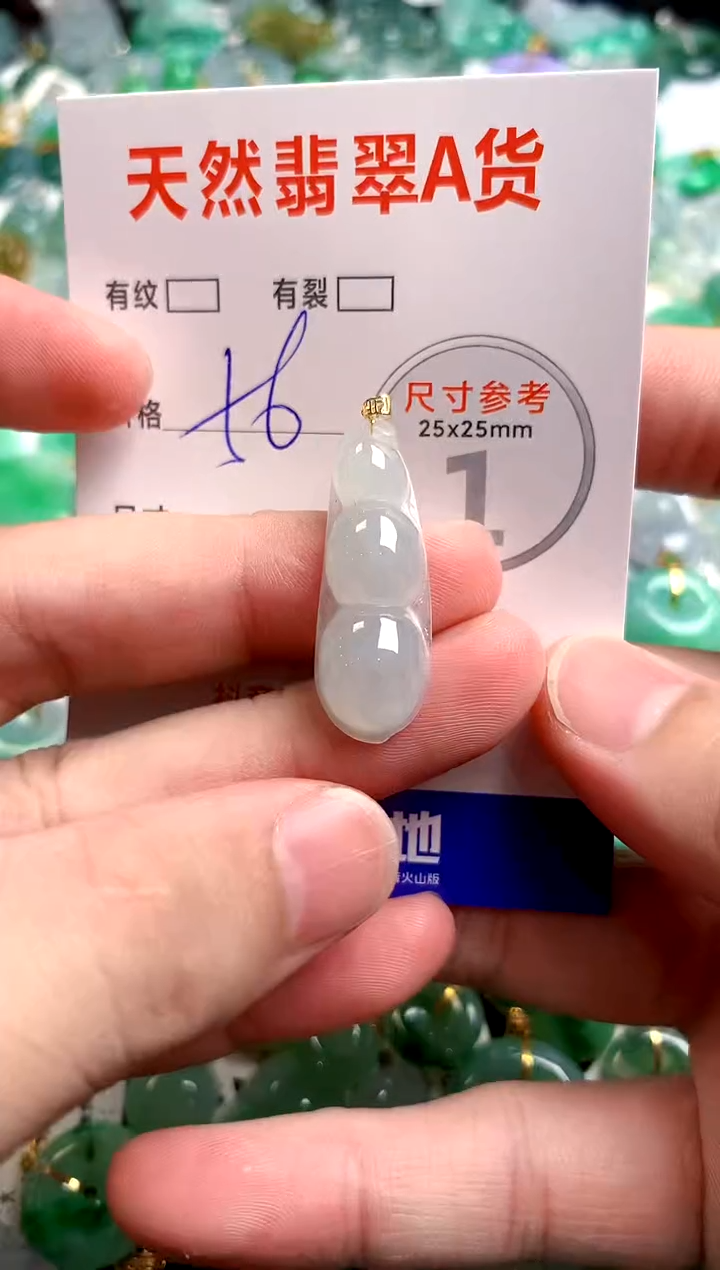 翡翠18K金镶嵌颈饰24002465